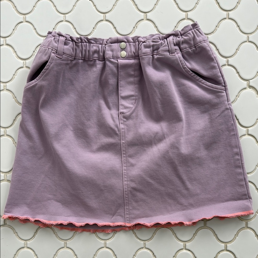 Purple A-Line Mini Skirt for Casual Wear